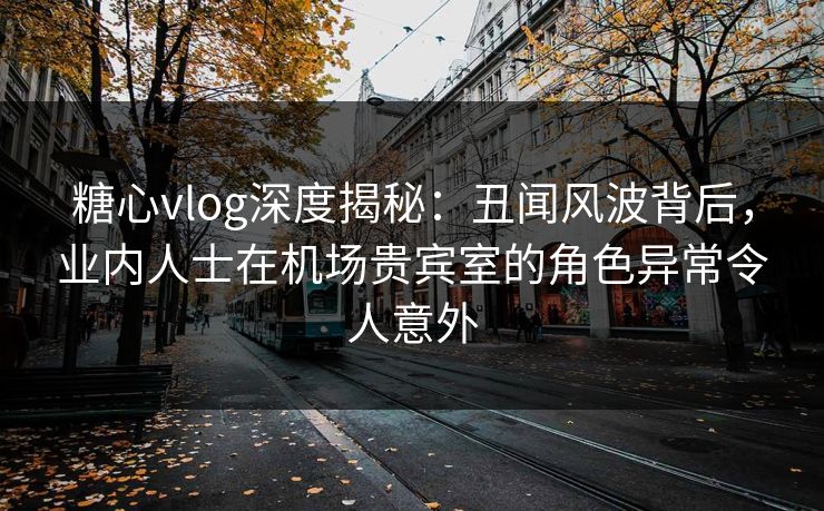 糖心vlog深度揭秘：丑闻风波背后，业内人士在机场贵宾室的角色异常令人意外